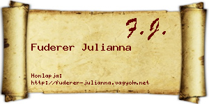 Fuderer Julianna névjegykártya